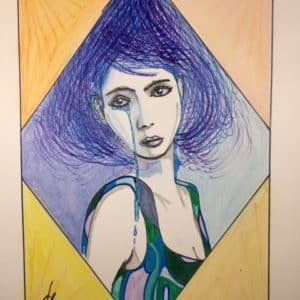 Portrait bleu tristesse-patrice vannicatte