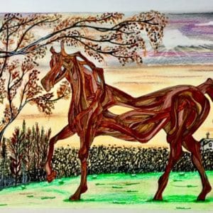Le cheval en bois flotté-Patrice Vannicatte