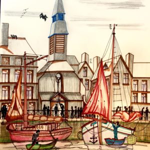 port de Honfleur et sa petite Eglise- Patrice Vannicatte